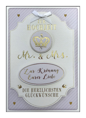 Zur Hochzeit A5 (Mr & Mrs) Kartennummer: 27-40