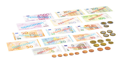 EURO-Spielgeldsatz, 22 Münzen und 22 Scheine