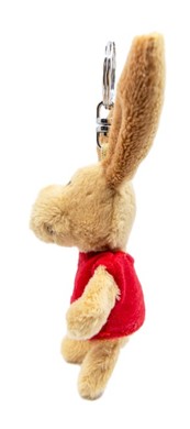 Schlüsselanhänger Hase mit rotem T-Shirt und Schweizerkreuz