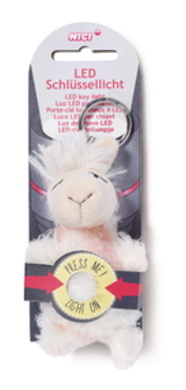 DEL clé lumière peluche lama Flokatina 9cm