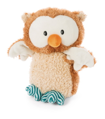 Baby-Eule Owlino 30cm stehend mit Gelenkkopf drehbar