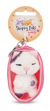 Porte-clés Sleeping Pets chat taché