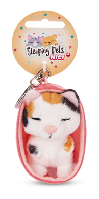 Porte-clés Sleeping Pets chat tricolore
