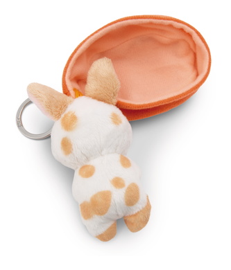 Porte-clés Sleeping Pets lapin de couleur caramel à pois
