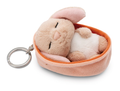 Porte-clés Sleeping Pets lapin de couleur caramel