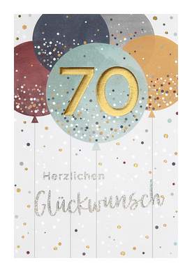 Zahlengeburtstag 70 UK Greeting Cards 