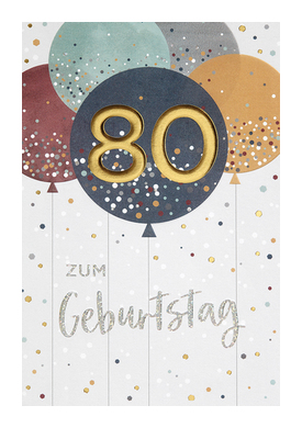 Zahlengeburtstag 80 UK Greeting Cards 