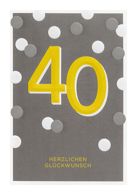 Zahlengeburtstag 40 