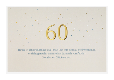 Zahlengeburtstag 60 