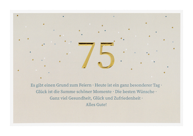 Zahlengeburtstag 75 