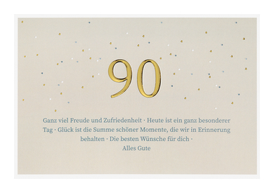 Zahlengeburtstag 90 