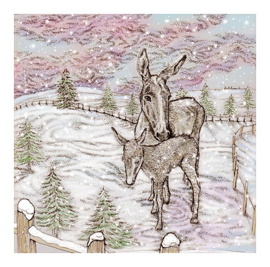 Little Donkeys Greeting Card TW219