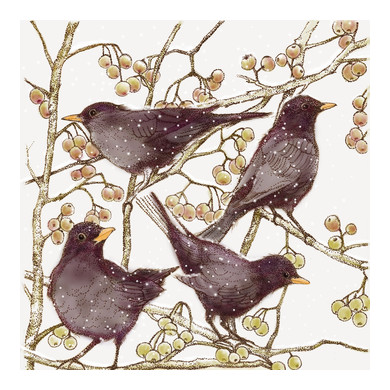 Blackbirds Greeting Card BB14