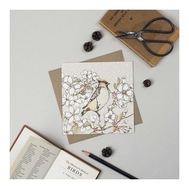 Waxwing Greeting Card TW01