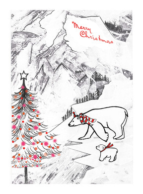 Mountains Christmas Card WD11