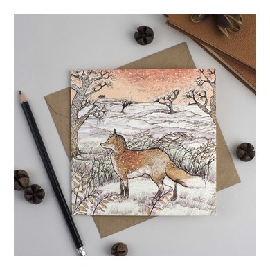 Fox in the Fields Greeting Card TW44
