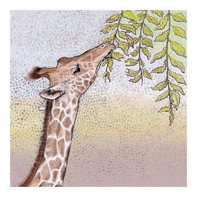 Giraffe Greeting Card TW55