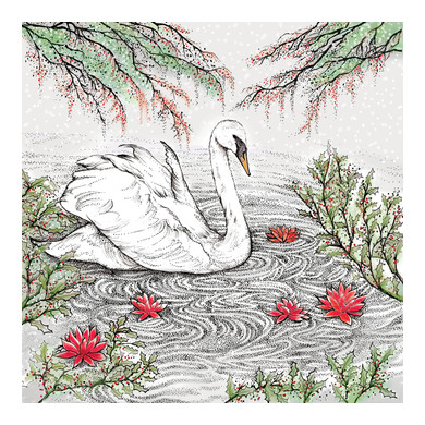 Swan Greeting Card TW61