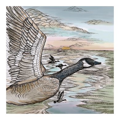 Flying Geese Greeting Card 