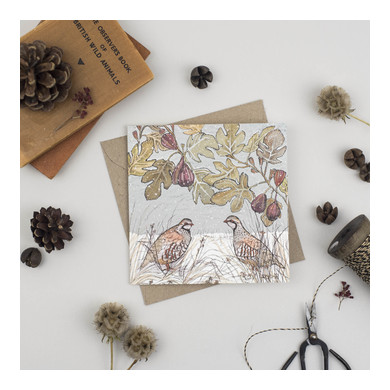 Partirdges and Figs Greeting Card TW74