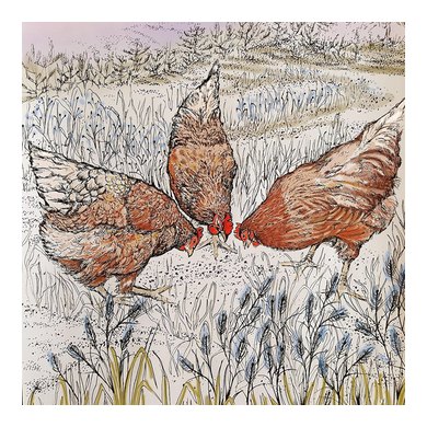 Chickens Greeting Card TW104