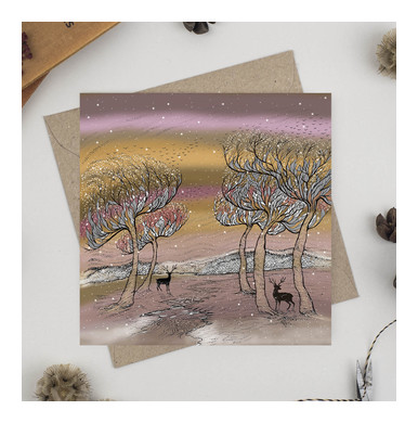 Stags by the River Greeting Card TW126