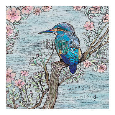 Kingfisher Birthday Card BL25