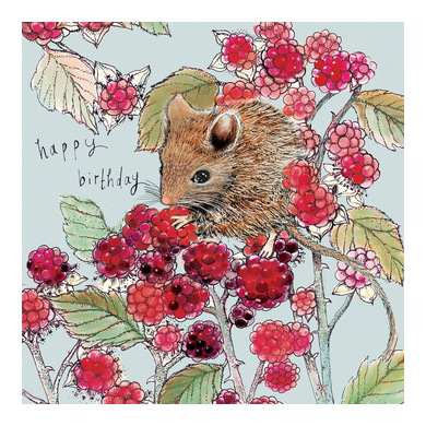Harvest Mouse Birthday Card 