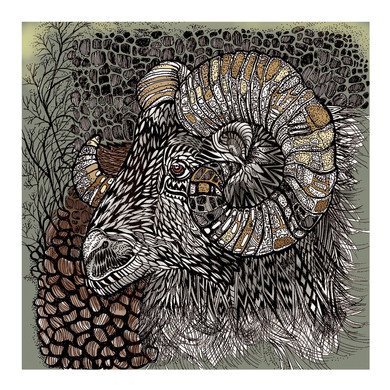 Ram Greeting Card 