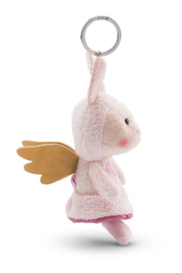 Porte-clés ange gardien Lapin avec c ur