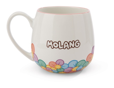 Tasse Molang mit Regenbogenblume in Geschenkverpackung