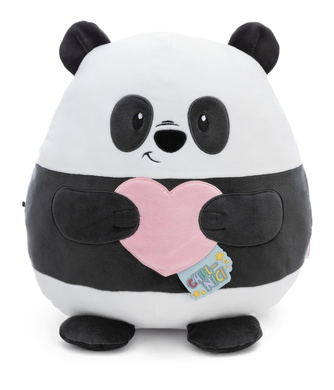 Coussin en forme 30cm panda avec coeur