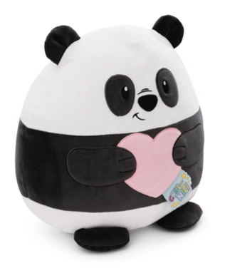 Coussin en forme 30cm panda avec coeur