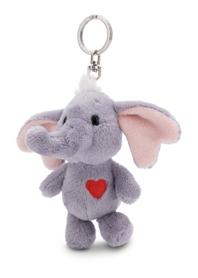 Porte-clés Love éléphant gris foncé