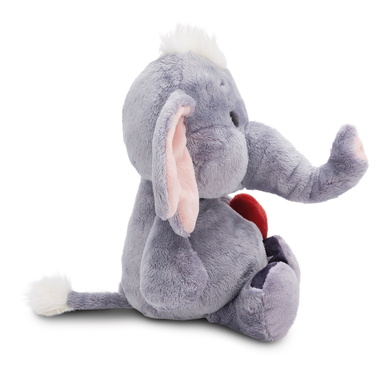 Love éléphant avec c ur aimant 32cm bras ballants, gris foncé