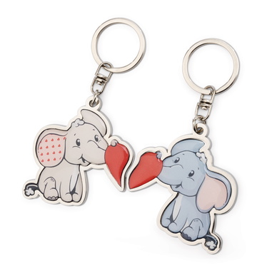 Schlüsselanhänger Love Elefant 2er Set, 8 Stück im Display