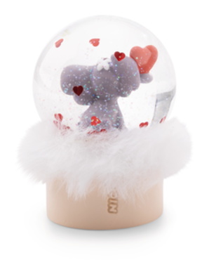 Schüttelkugel Love Elefant dunkelgrau 