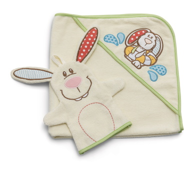 Lapin Tilli serviette de bain avec cagou dans boîte cadeau