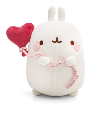 Molang avec ballon coeur 12cm 