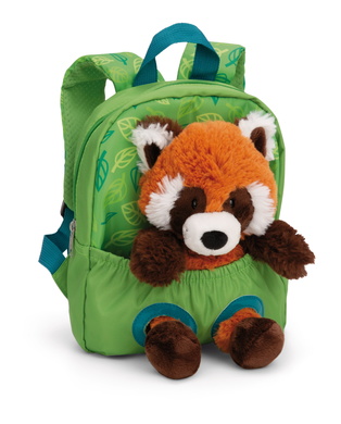 Rucksack grün mit Rotem Panda 