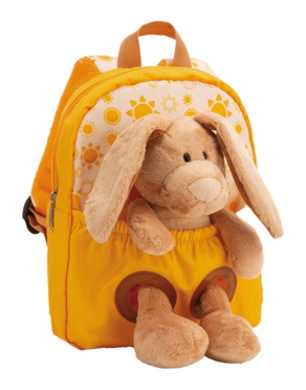 Rucksack gelb mit Hase 