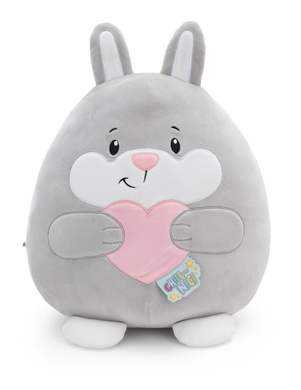 Coussin en forme 20cm lapin avec coeur