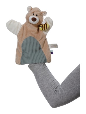 Doudou marionnette ours 