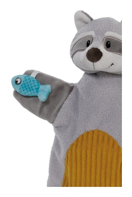 Doudou marionnette raton laveur 