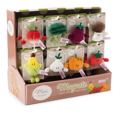 Mini Magnicis légumes 8 design, 32pcs. dans display