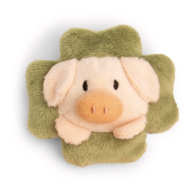 Mini Magnicis cochon avec feuille de trèfle