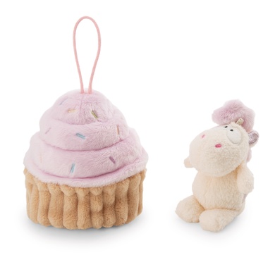 Einhorn Creamy Pink 10cm in Cupcake mit Loop