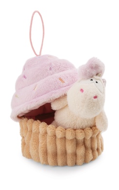 Einhorn Creamy Pink 10cm in Cupcake mit Loop