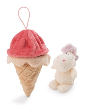 Einhorn Creamy Pink 10cm in Eis mit Loop 