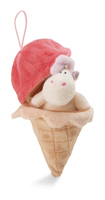 Einhorn Creamy Pink 10cm in Eis mit Loop 
